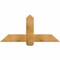 Ekena Millwork Eugene Rough Sawn Timber Gable Bracket, Western Red Cedar, 48"W x 22"H x 2"D x 6"F, 11/12 Pitch GBW048X22X0206EUG00RWR - alternate 1